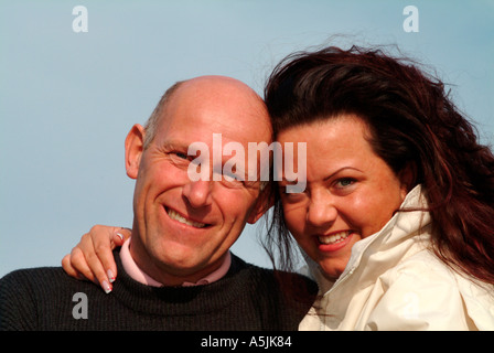 MR portrait of lovers in tender embracement Stock Photo