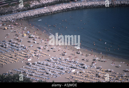 Mass tourism on the island of Gran Canaria Stock Photo