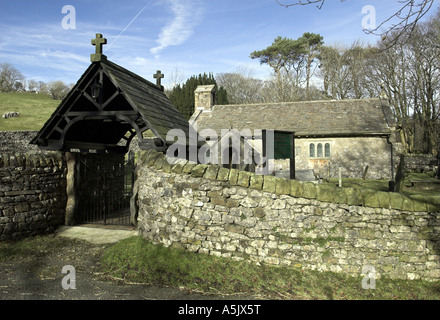 St Leonards Church at Chapel Le Dale inside is a memorial to the workers who died during construction of the ribblehead viaduct Stock Photo