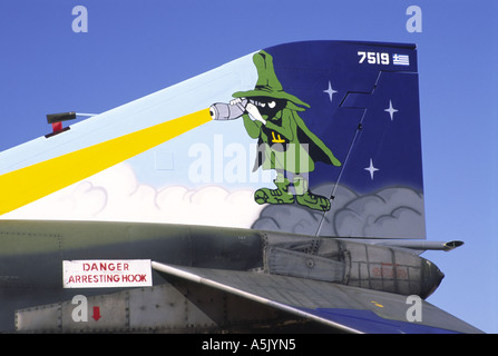 McDonnell Douglas F-4 RF-4E Phantom Tail Fin, Greek Hellenic Air Force, Stock Photo