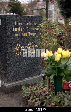 Grave of Marlene Dietrich in Berlin-Friedenau Stock Photo - Alamy