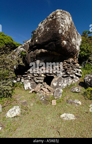 Primitive house on Socotra island, UNESCO-World Heritage Site, Yemen Stock Photo