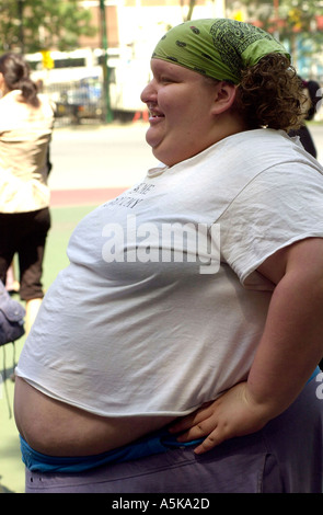 Members of the National Association to Advance Fat Acceptance NAAFA hold their picnic  Stock Photo