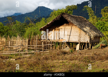 traditional Rawang house Kachin State Myanmar Stock Photo - Alamy