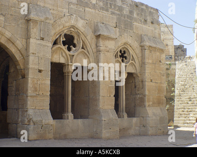 Crac des Chevaliers crusander castle in syria Stock Photo