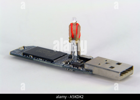 Insides of a flash drive Stock Photo - Alamy