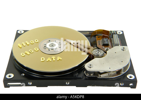Symbolic Image data on a Harddisc (DATA) Stock Photo