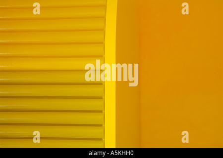 Yellow vertical blinds cabinet Stock Photo