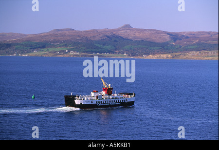 Skye Sconser to Raasay ferry crossing the Sound of Raasay Stock Photo