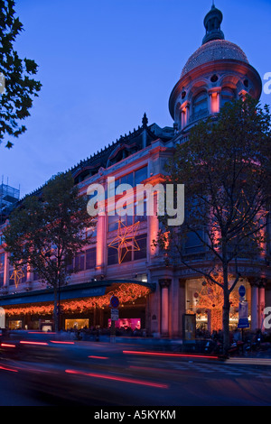 Printemps Chrismas time in Paris. France Stock Photo