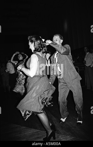 Dancers doing a jive at an international event in Hammersmith, London Stock Photo