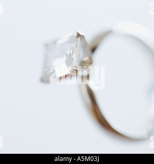 Close up of diamond engagement ring Stock Photo