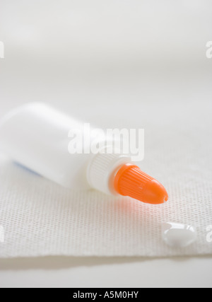 Close up of glue bottle Stock Photo