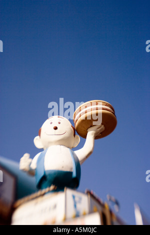 Hamburger stand outdoor statue Stock Photo