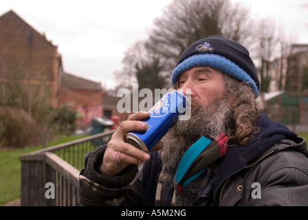 Homeless street drinker, Bristol, UK Stock Photo - Alamy