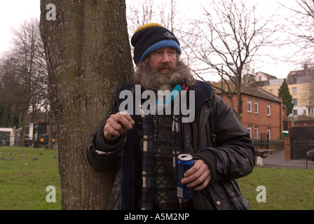 Homeless street drinker, Bristol, UK Stock Photo - Alamy