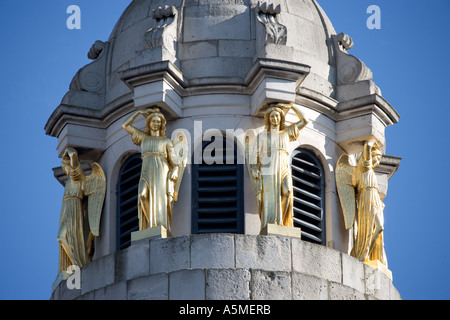 Spire Detail St Marylebone Parish Church London England Stock Photo