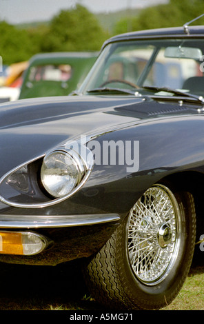 UK Classic and veteran car show, Jaguar E Type detail Stock Photo