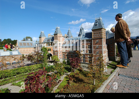 RAJ98769 Miniature of Amsterdam city at Madurodam Den Hag Netherlands Holland Europe Stock Photo