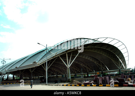 RAJ98884 Turbhe Railway Station under construction Navi Mumbai Vashi Bombay Maharashtra India Stock Photo