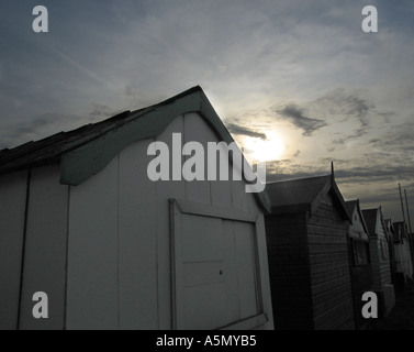 beach huts in southend on sea essex Stock Photo