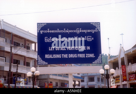 MONG LA CAPITOL OF THE AUTONAMOUS REGION OF EASTERN SHAN STATE MYANMAR A CENTRE FOR HEROIN AND AMPHETAMINE PRODUCTION CASINOS Stock Photo