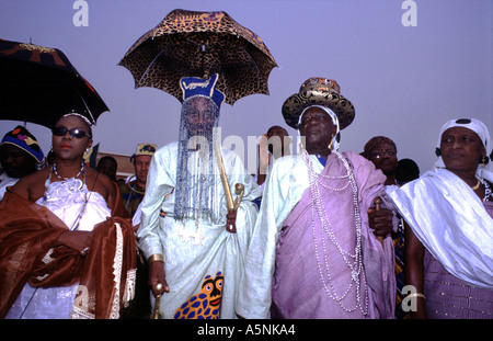 VOODOO CEREMONY IN BENIN WEST AFRICA VOODOO IS THE NATIONAL RELIGION Stock Photo