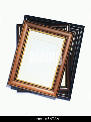 A pile of empty picture frames Stock Photo