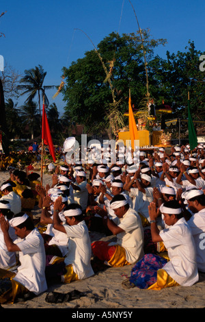 Praying people / Kuta Beach  Stock Photo