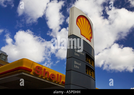 Shell Blue Gasoline Gasoline fuel petroleum at gas station concept graphic blue color tone ...