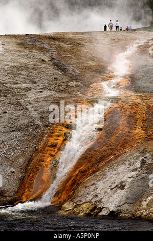 Run off from the Excelsior Geyser Midway Basin, Yellowstone Stock Photo