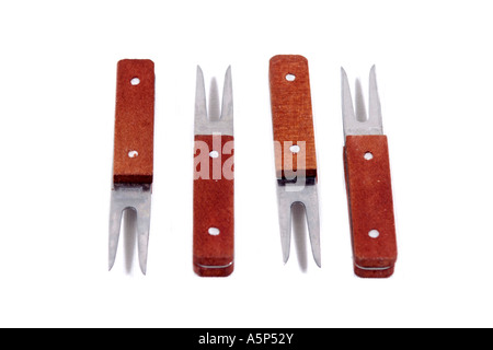Corn on the cob forks Stock Photo