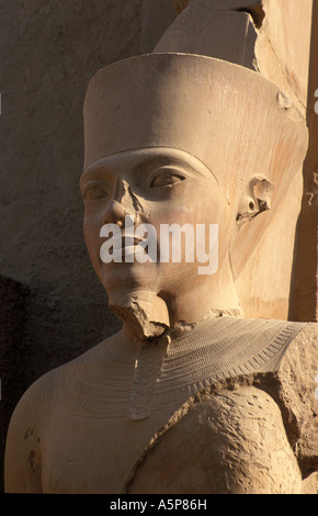 Temple of Karnak, statue of god Amun Ra, Luxor, Egypt Stock Photo