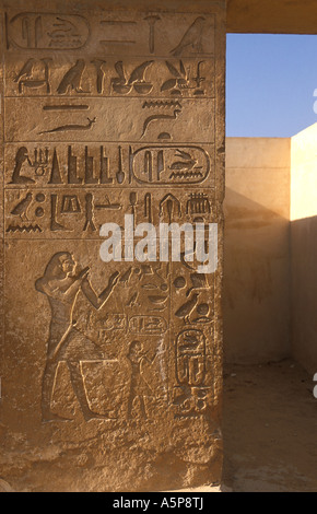 Tomb of Khenu, the deceased and his son are portrayed on the pillars in ...