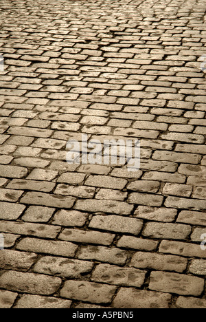 Cobbled brick street Stock Photo
