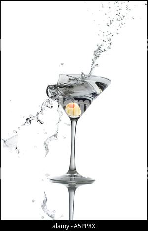 Exploding martini glass Stock Photo - Alamy