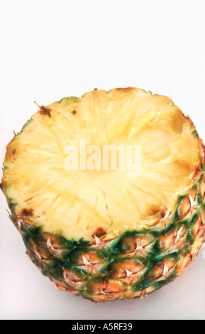 pineapple sliced in half Stock Photo