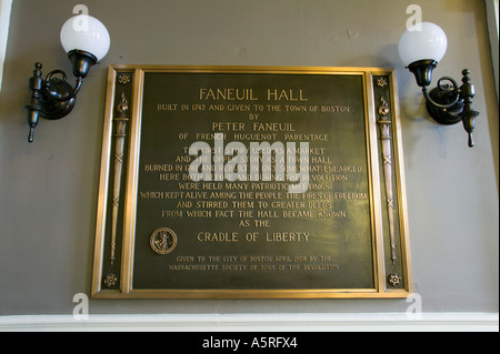 Interior of Faneuil Hall Birthplace of Liberty Boston Massachusetts Stock Photo