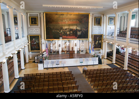 Interior of Faneuil Hall Birthplace of Liberty Boston Massachusetts Stock Photo