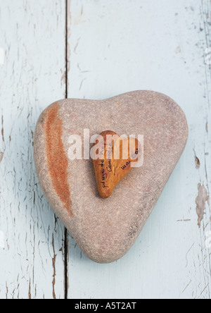 Heart shaped stones Stock Photo