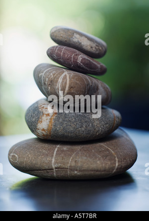 Stack of pebbles Stock Photo
