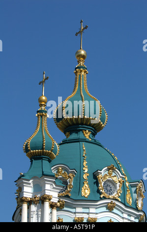 Baroque St Andrew's Church in Kiev, Ukraine Stock Photo
