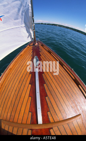 Peaceful Sailing Wide Anlge Picture Stock Photo