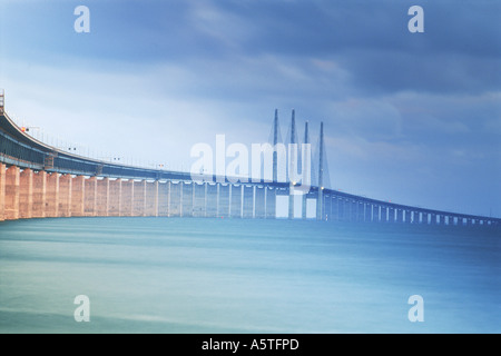 Öresund Bridge between Sweden and Denmark Stock Photo