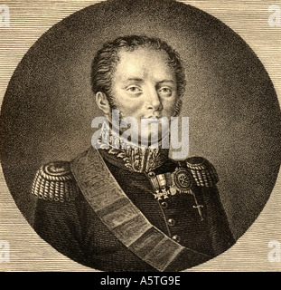 Alexander I of Russia, 1777 - 1825. Aleksandr Pavlovich Romanov or Tsar Alexander I The Blessed,  Emperor of Russia. Stock Photo