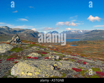 The turning of the seasons Indian summer Jotunheimen Norway Stock Photo