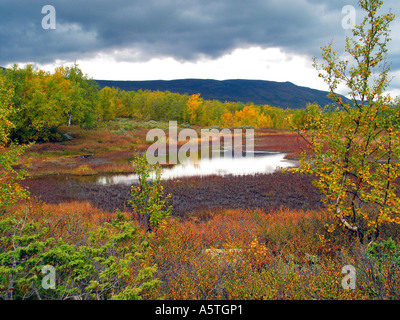 The turning of the seasons Indian summer Jotunheimen Norway Stock Photo