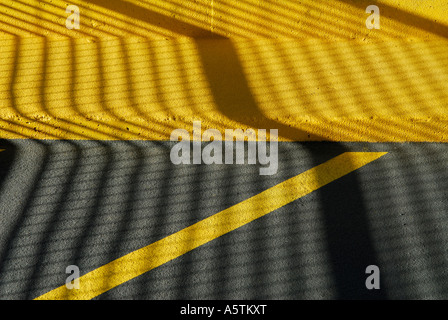 abstract pattern on car park floor Stock Photo