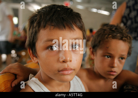 Painet jj1668 honduras children kids boy free feeding program slum barrio chamelecon san pedro sula latin america central Stock Photo