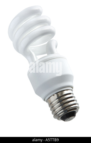 Energy efficient compact florescent light bulb Stock Photo